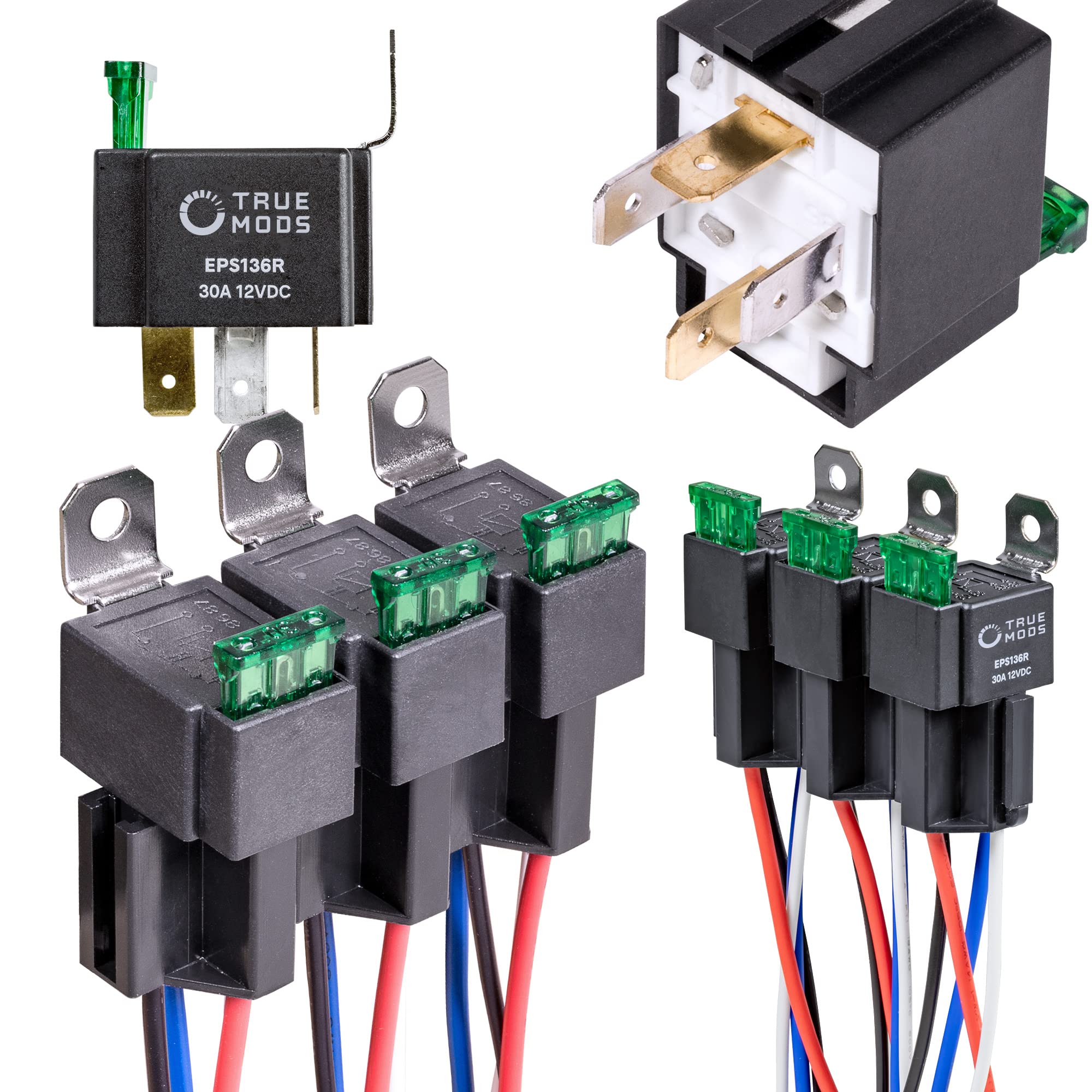 ONLINE LED STORE True MODS front packaging showing six fused relay kits and benefits
