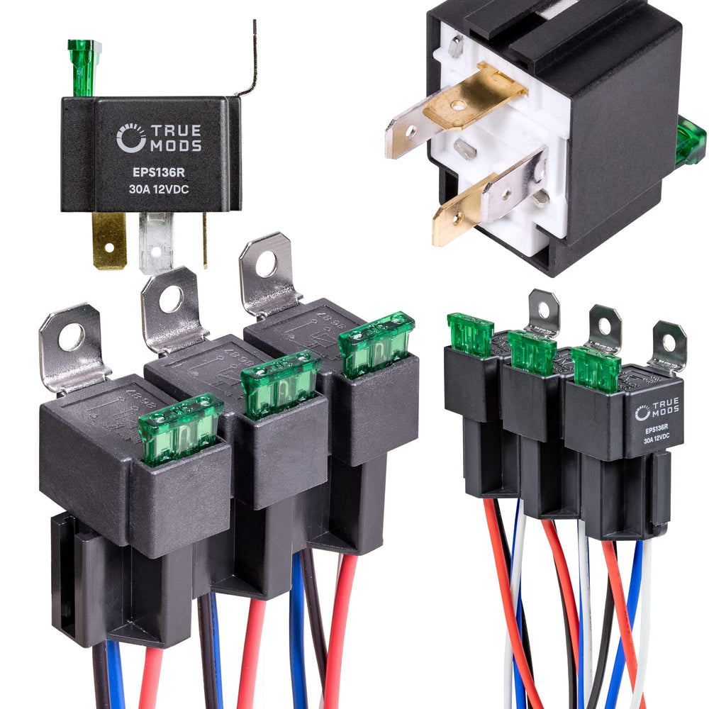 ONLINE LED STORE True MODS front packaging showing six fused relay kits and benefits