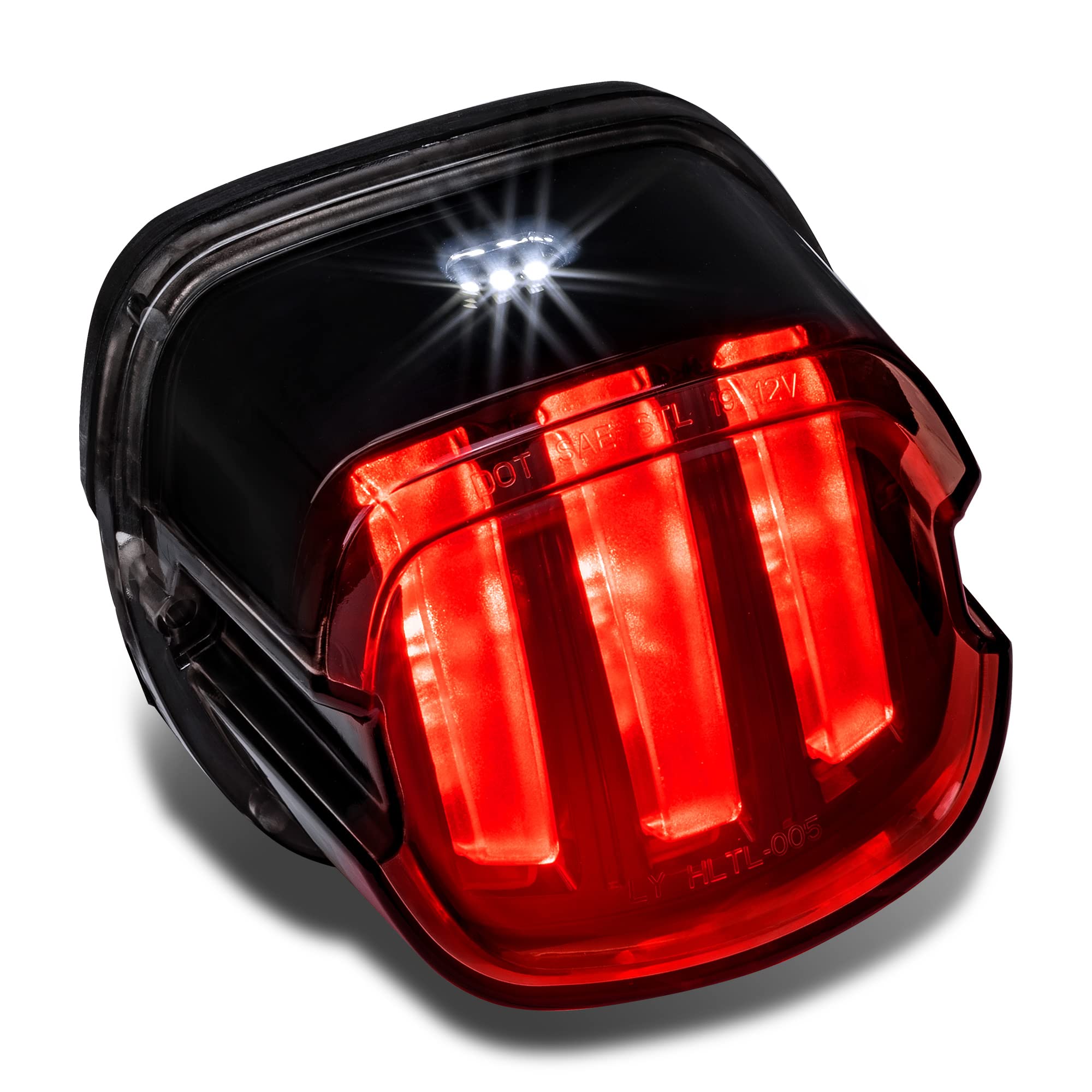 ONLINE LED STORE front view of True Mods tail light showing aggressive claw pattern and bright benefit