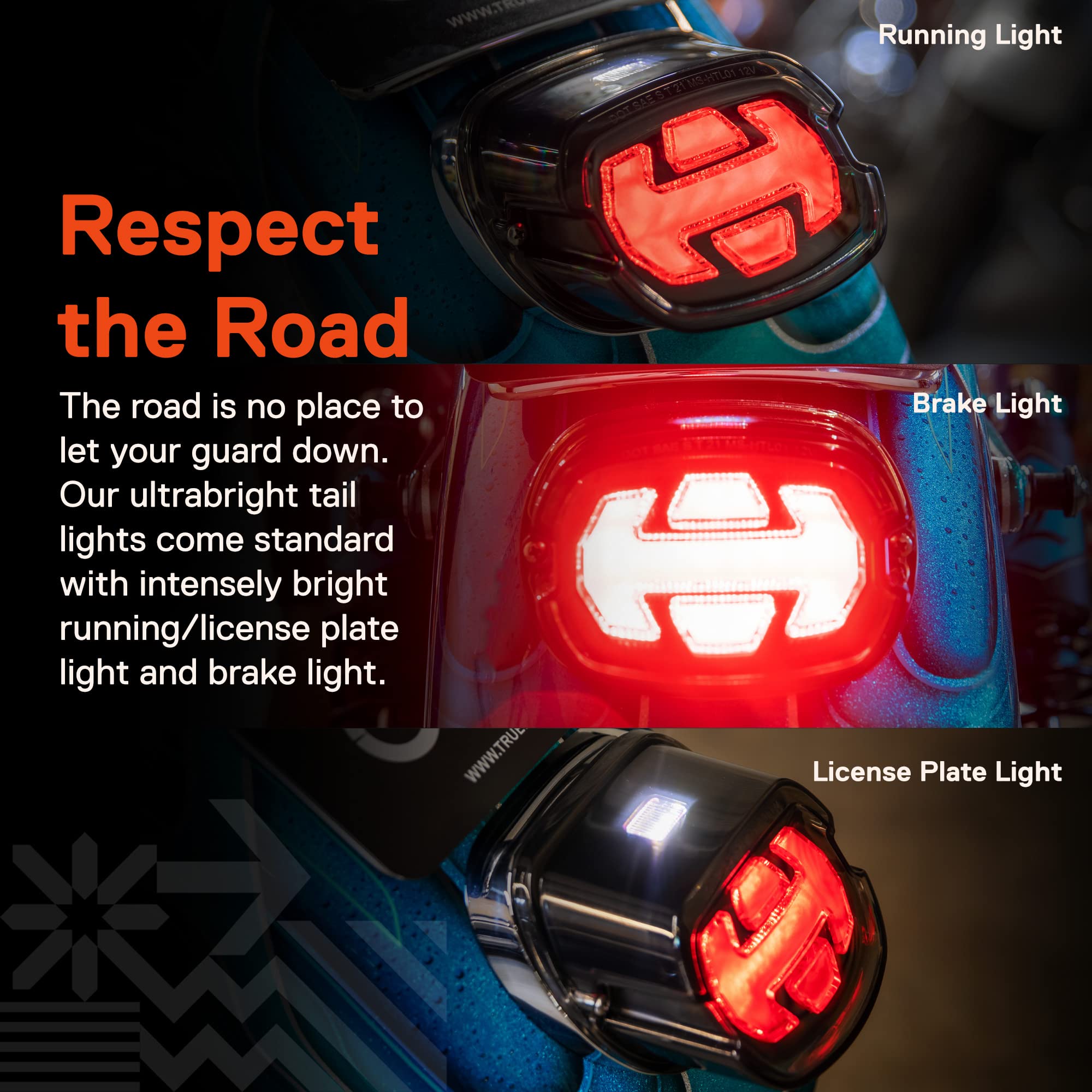 ONLINE LED STORE TRUE MODS installed on Harley demonstrating improved rear style and safety
