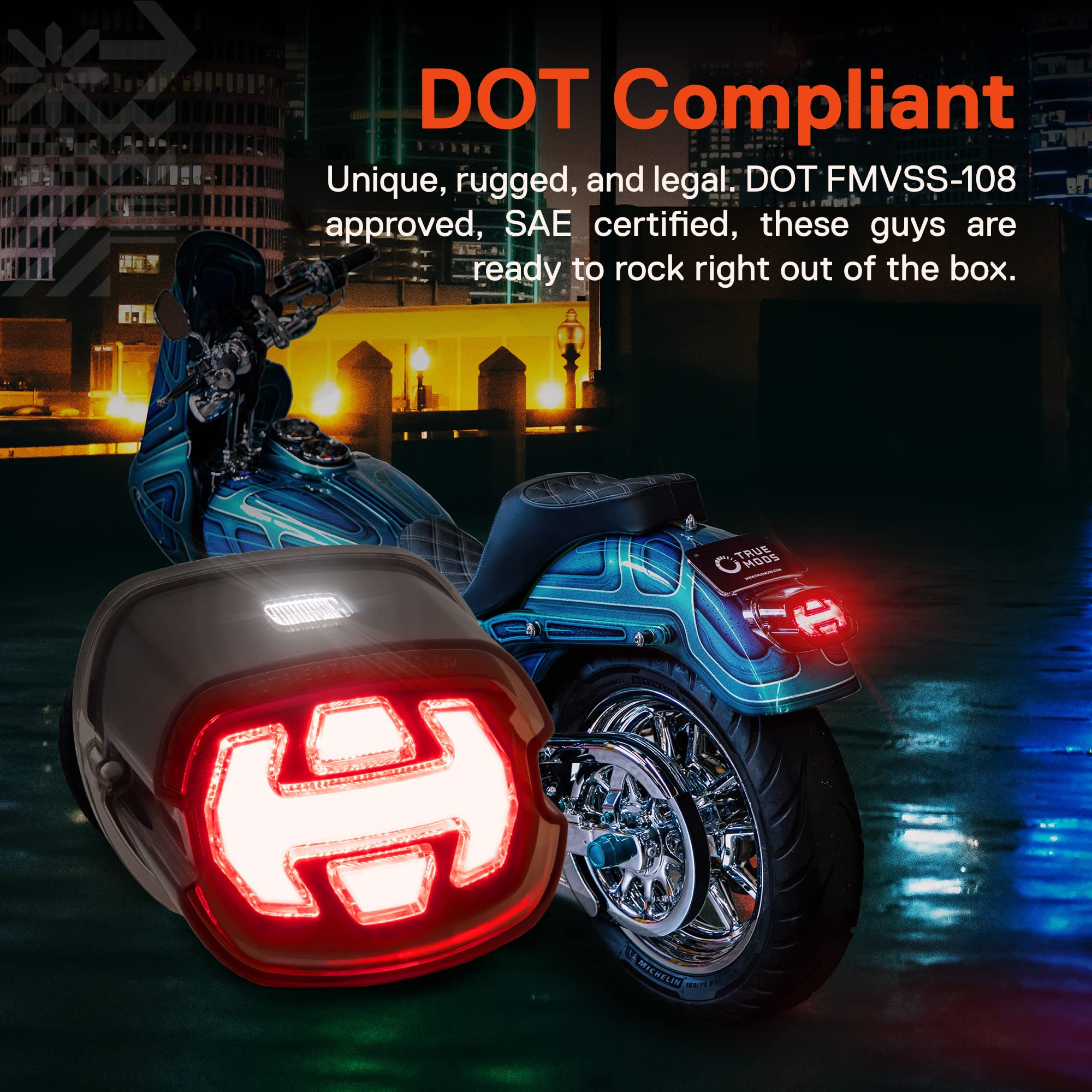ONLINE LED STORE TRUE MODS housing and lens materials illustrating durable construction