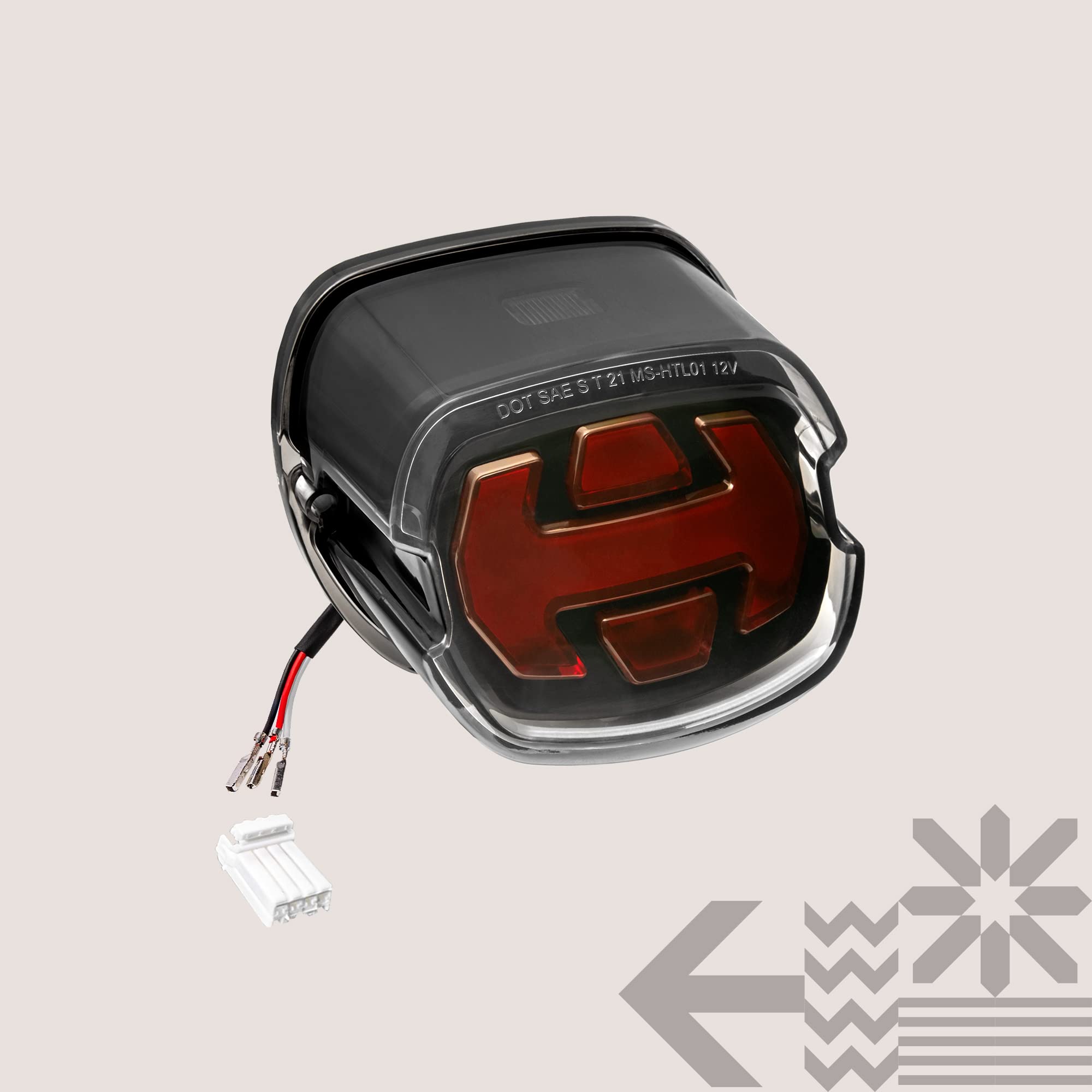 ONLINE LED STORE TRUE MODS illuminated at night showing bright brake and running visibility