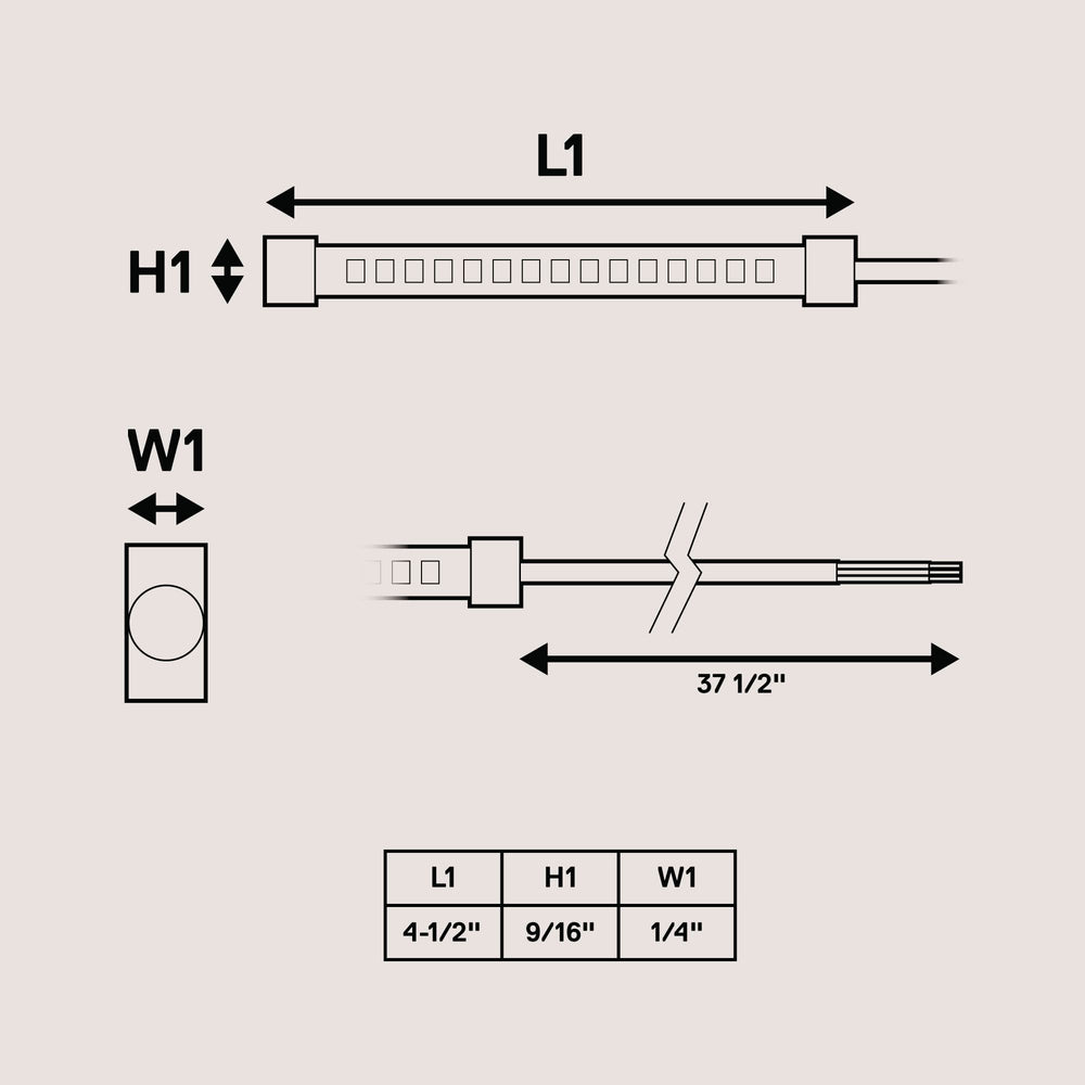 ONLINE LED STORE TRUE MODS size comparison with ruler showing precise 5 inch length