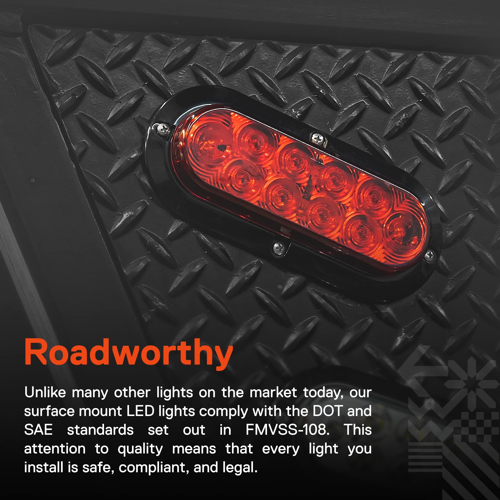 ONLINE LED STORE TRUE MODS side profile highlighting shallow surface-mount design benefit