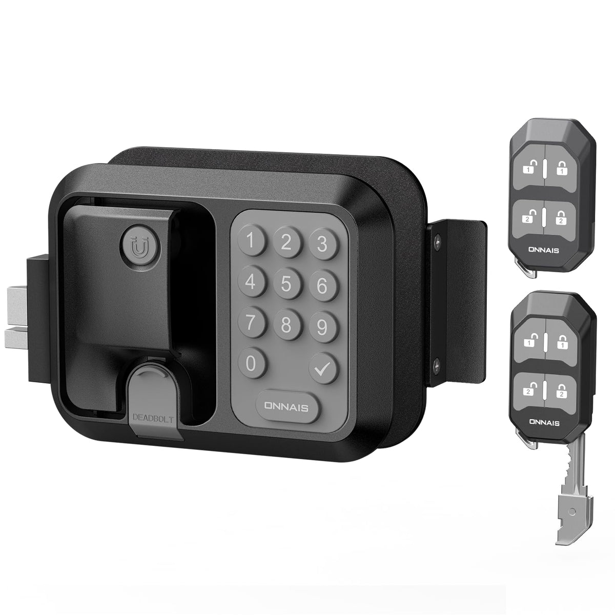 ONNAIS front panel view showing robust metal lock and secure fit benefit
