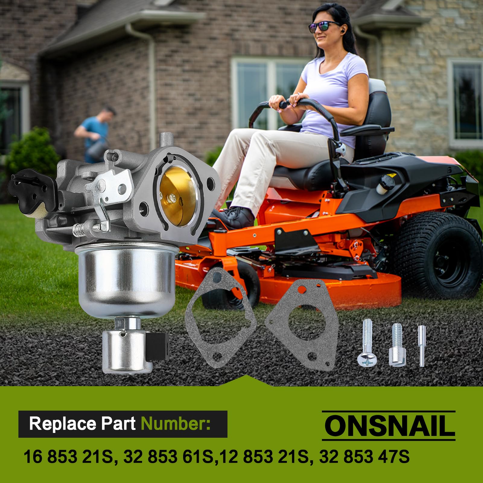 Onsnail carburetor installed on Kohler engine showing restored throttle response