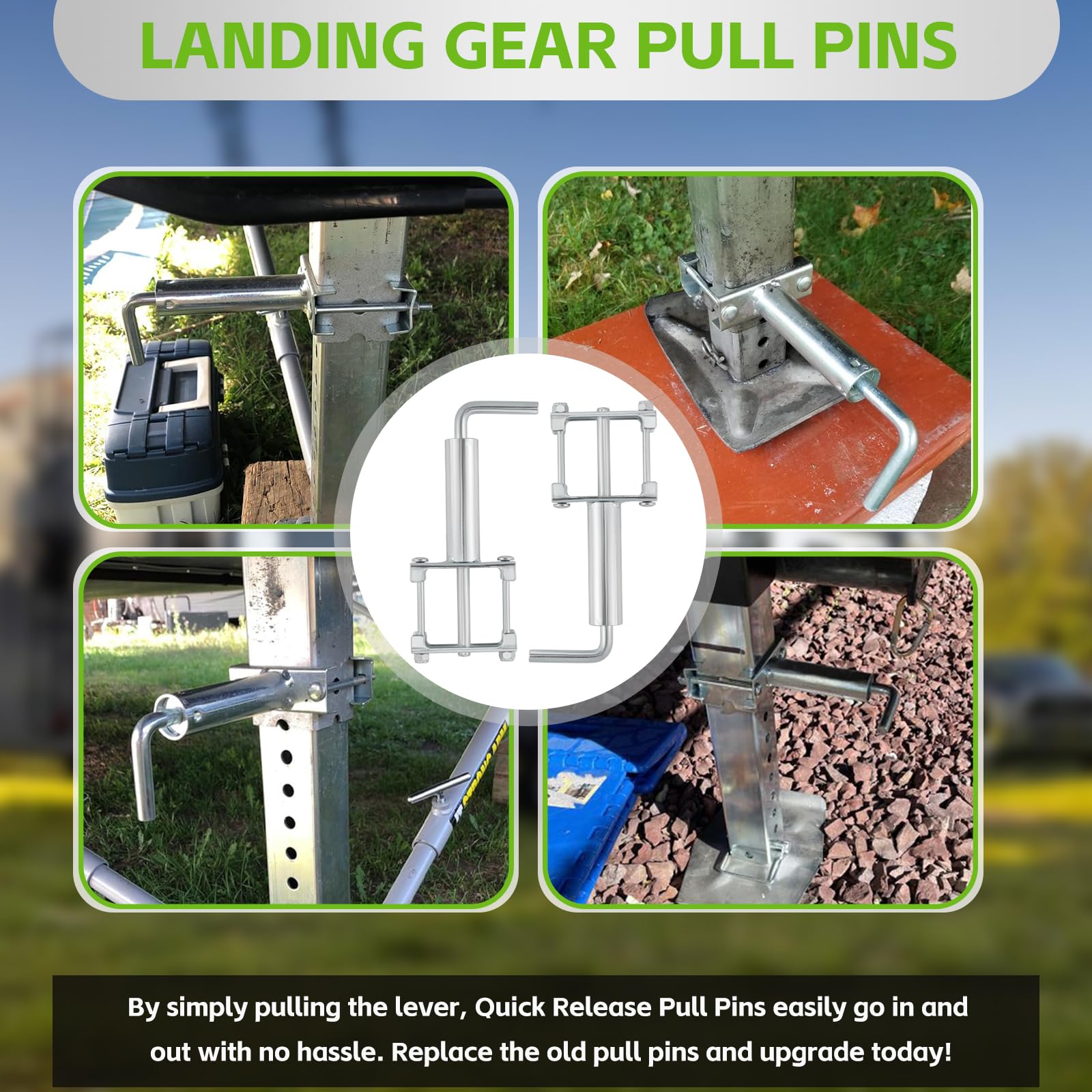 ONYUOKU in-use photo of raising a trailer jack illustrating quicker, tool-free adjustments