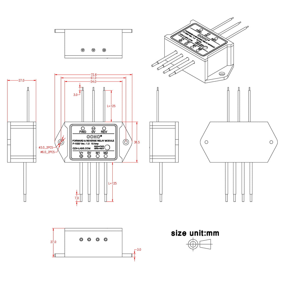 OONO module wiring diagram and labels for clear setup and troubleshooting benefit