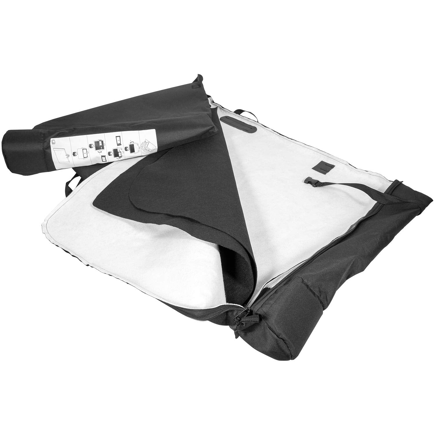 Opall bag hung on garage hook for convenient off‑vehicle storage