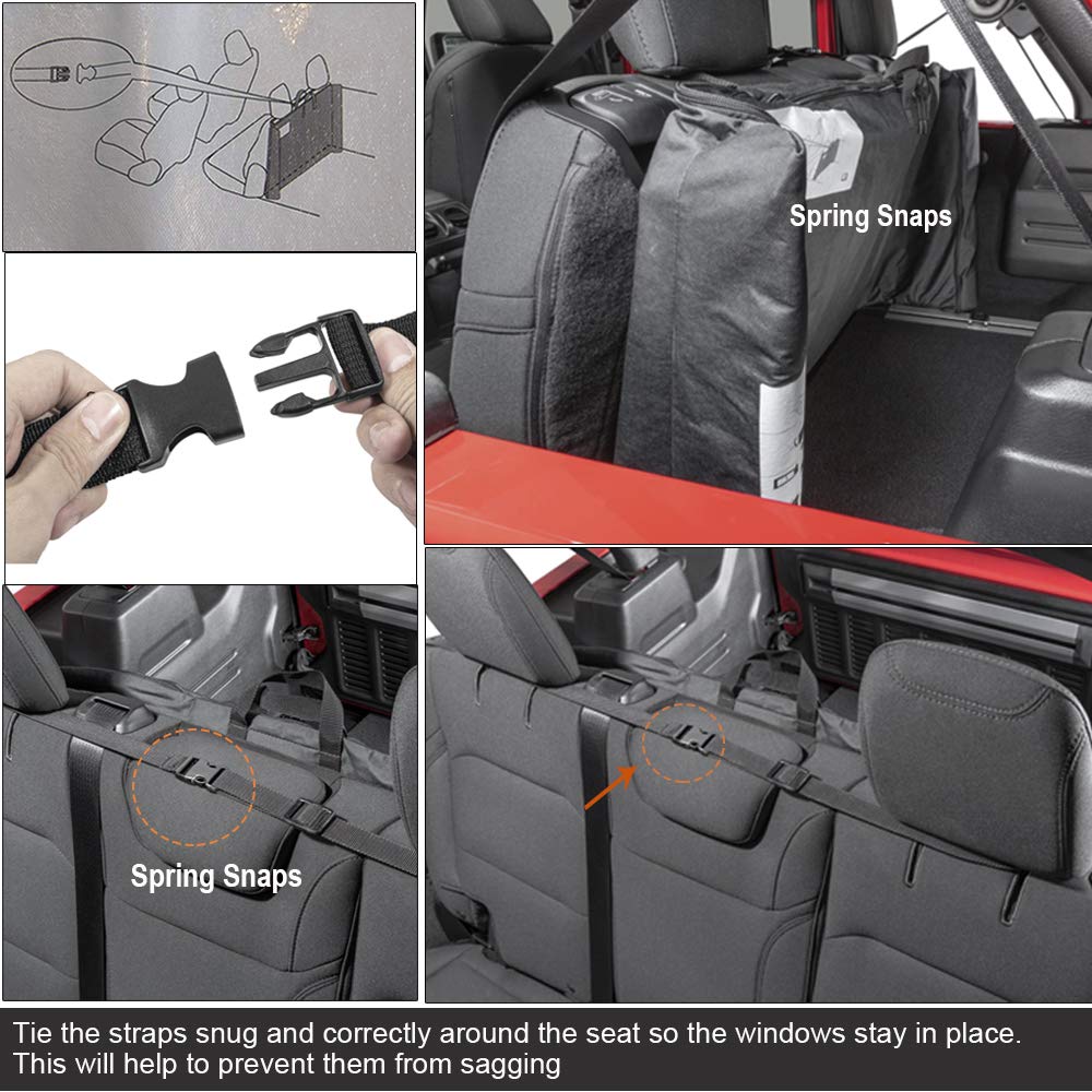 Opall bag beside Jeep for scale illustrating compact storage advantage