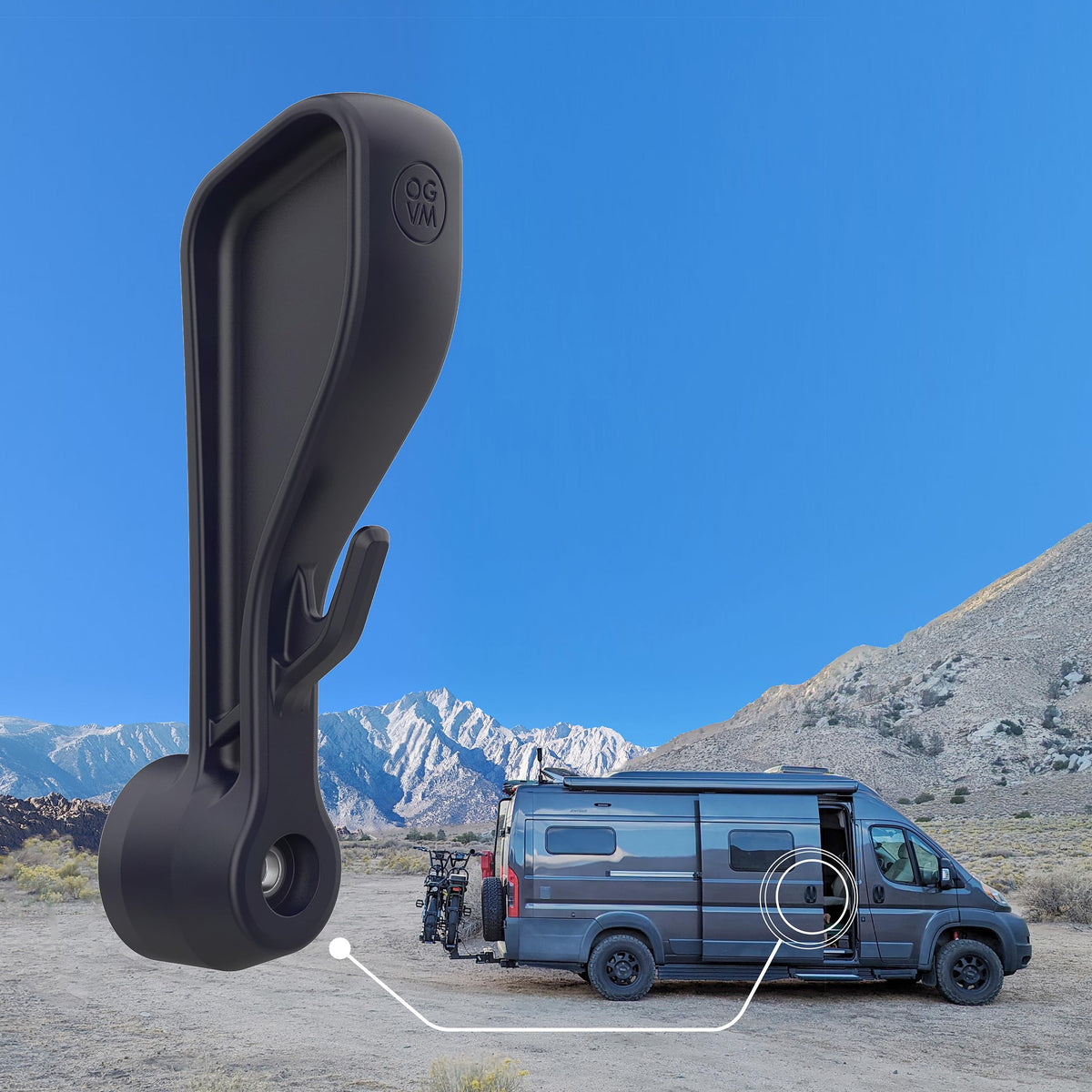 OpenGlass Promaster handle front view showing ergonomic grip and easy access benefit