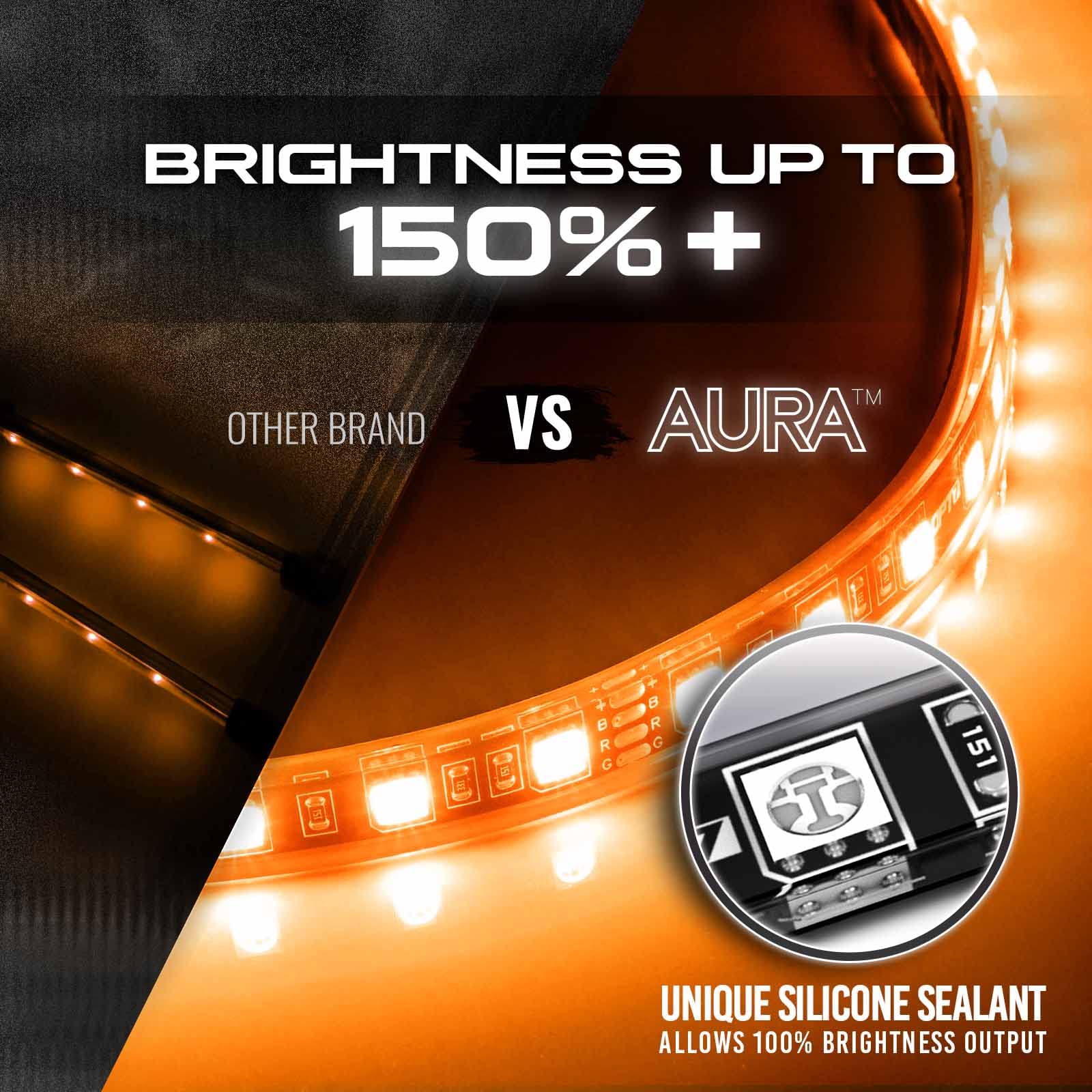 OPT7 Aura connector and wiring detail emphasizing correct alignment to prevent color issues