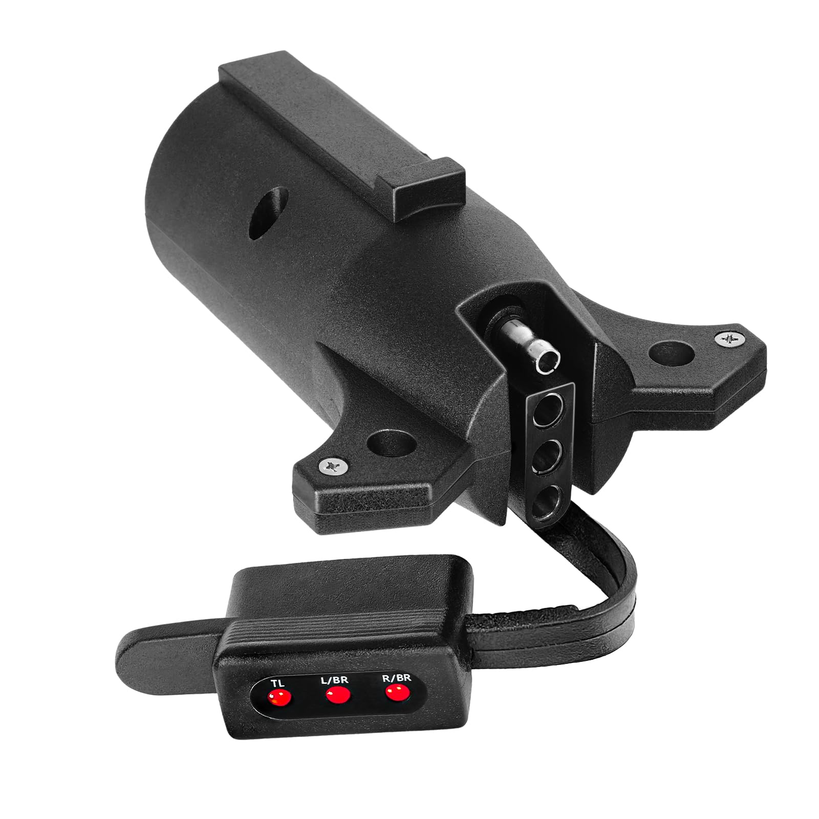 OPT7 front view of 7 to 4 adapter showing compact conversion and easy hookup benefit
