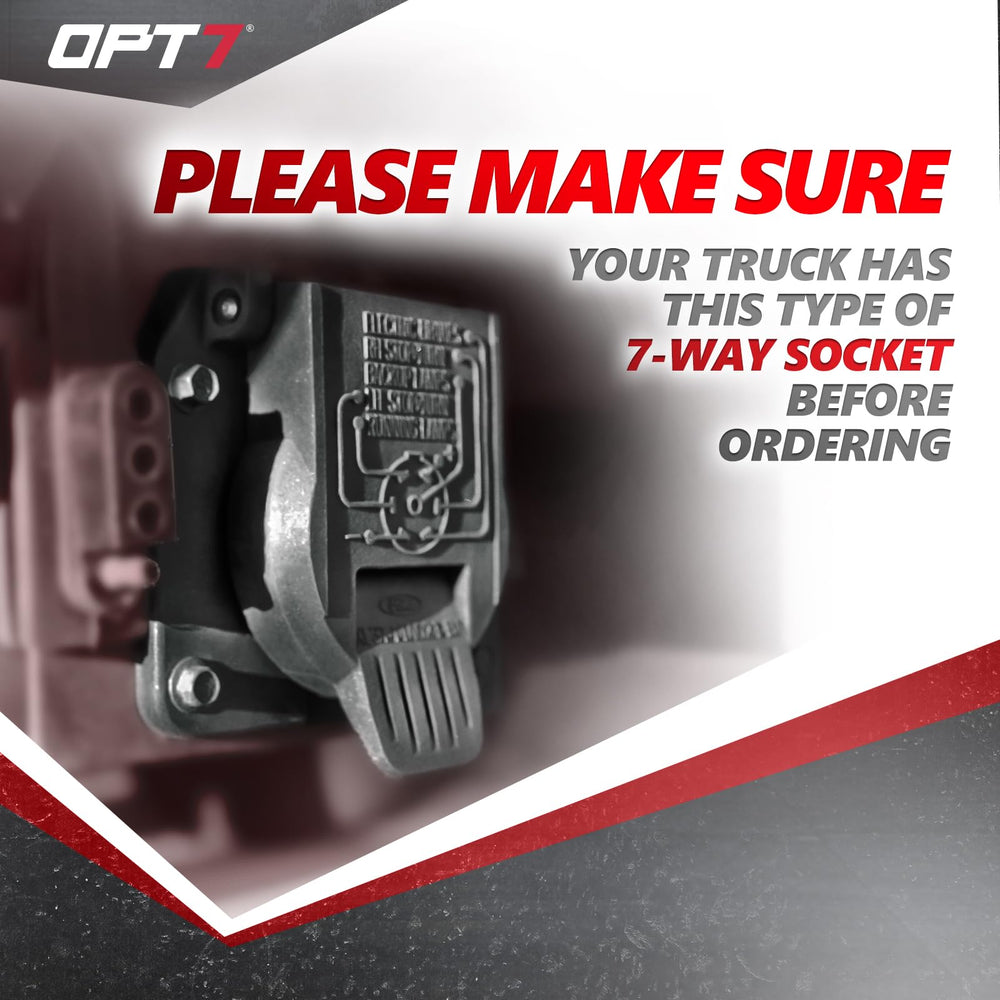 OPT7 connector close-up showing ergonomic tab and secure grip benefit