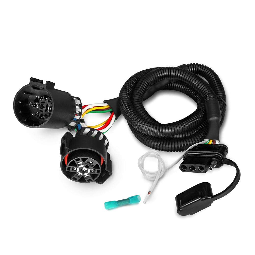 OPT7 harness front view showing plug and 4-pin output for easy connection