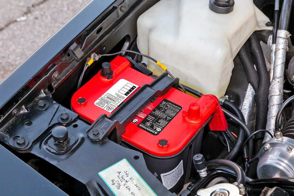 OPTIMA REDTOP 25 in off-road truck environment showing resilience for rugged conditions