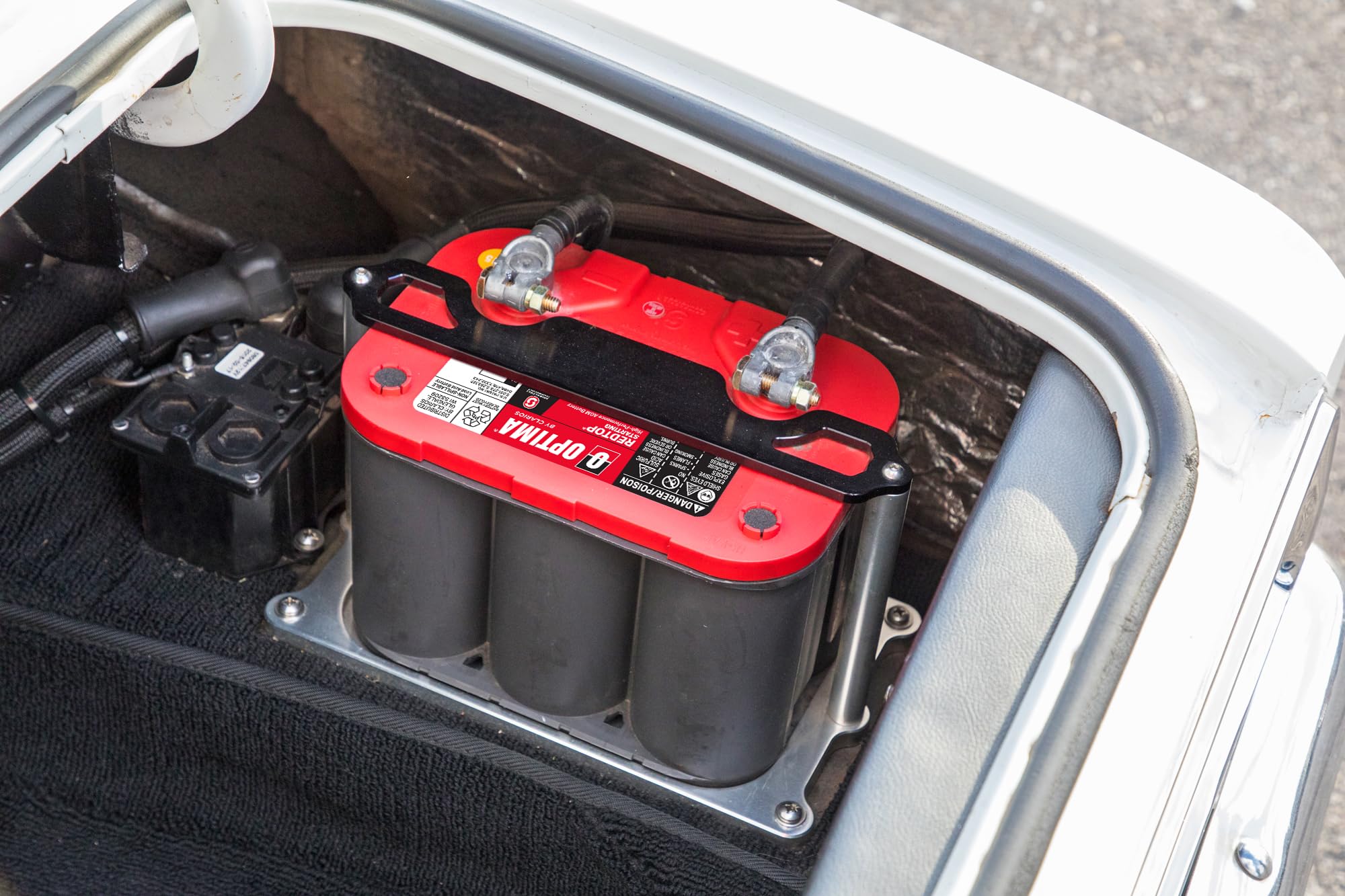 OPTIMA REDTOP 6V in off-road vehicle lifestyle shot showing rugged reliability