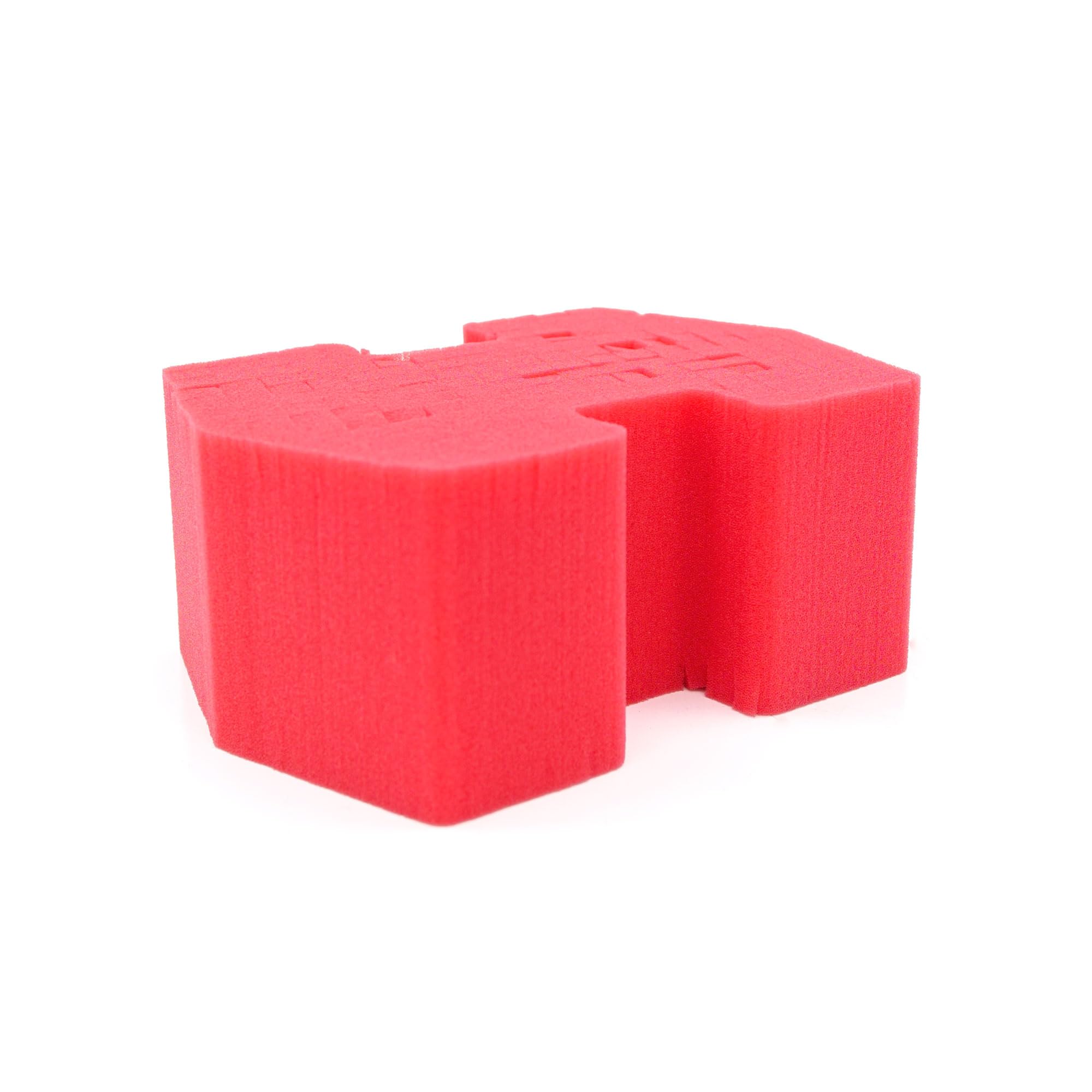 Optimum Big Red Sponge 2.0 close-up of grip profile for better control while washing