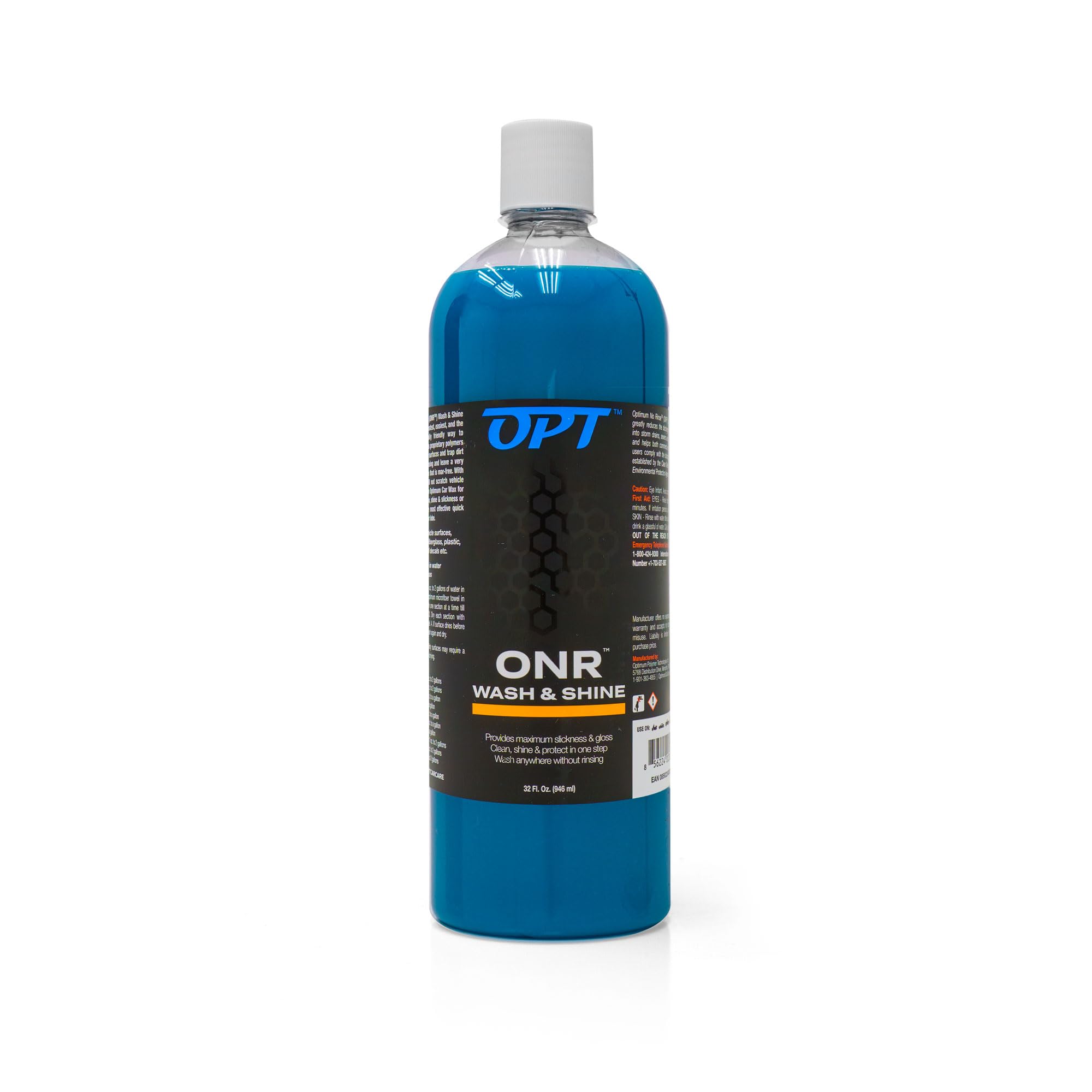 Optimum No Rinse front bottle showing 32oz label and usage clarity benefit