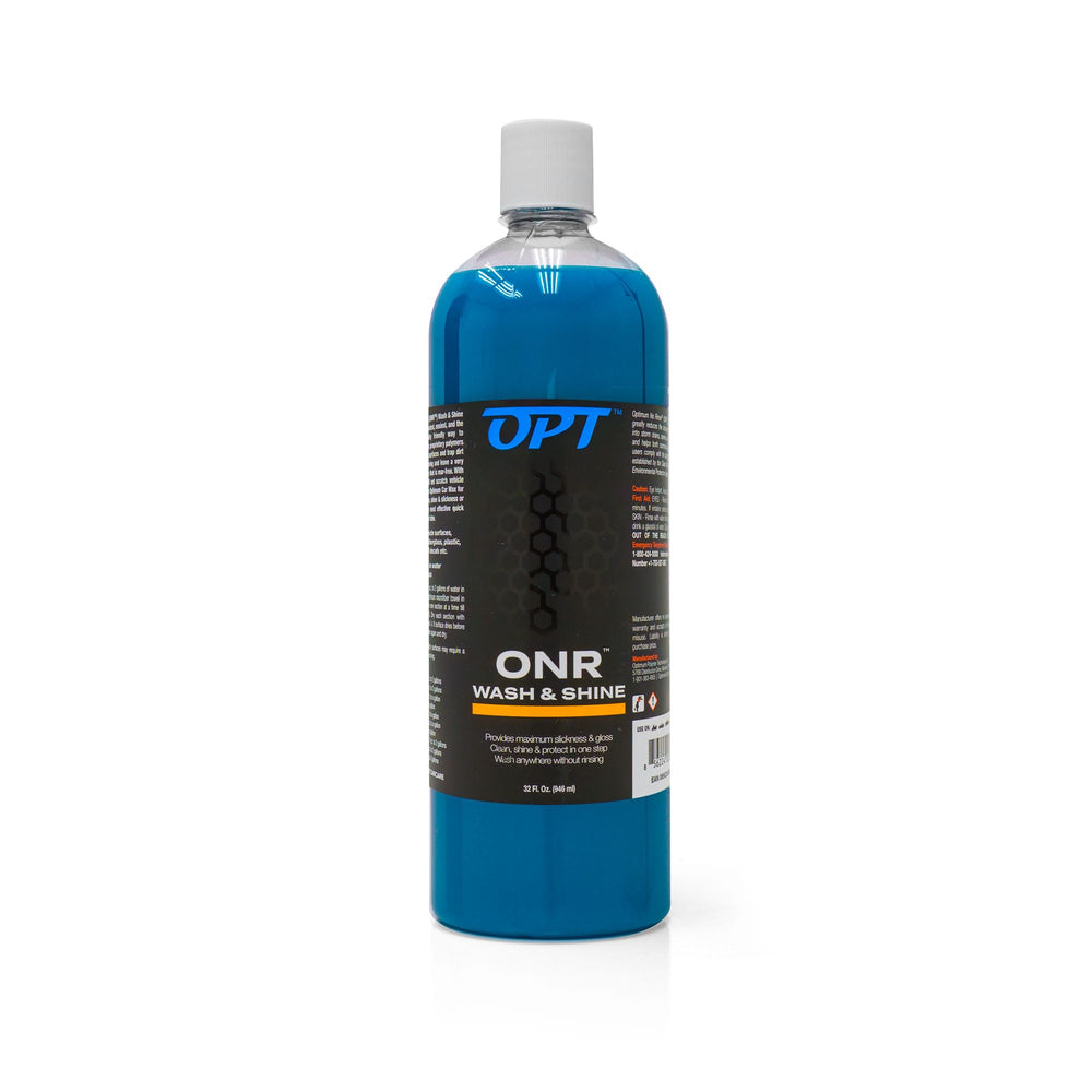 Optimum No Rinse front bottle showing 32oz label and usage clarity benefit