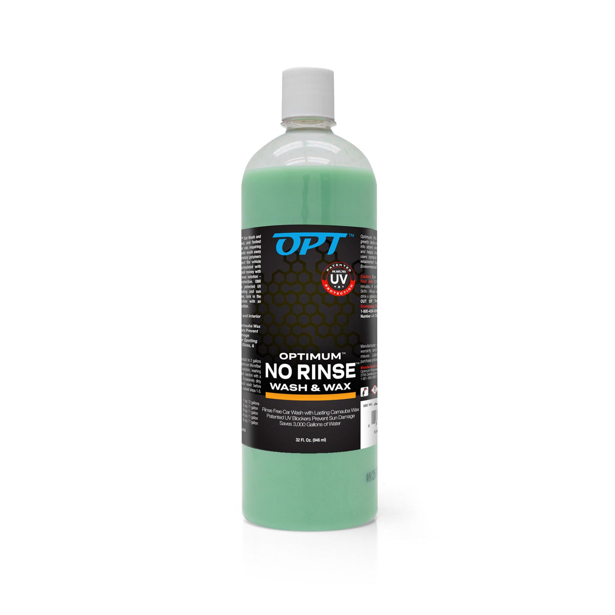 Optimum No Rinse front label showing product details and size for confident purchase