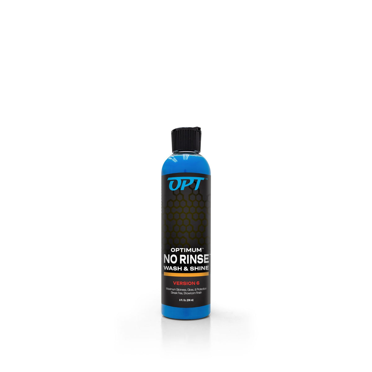 Optimum Polymer Technologies ONR V6 front label showing bottle benefits