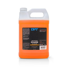 Optimum Power Clean gallon container showing full product label and size benefit