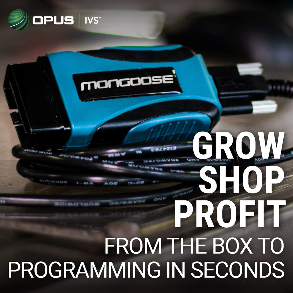 Opus IVS plugged into vehicle OBD port showing real-world diagnostics and reprogramming benefit
