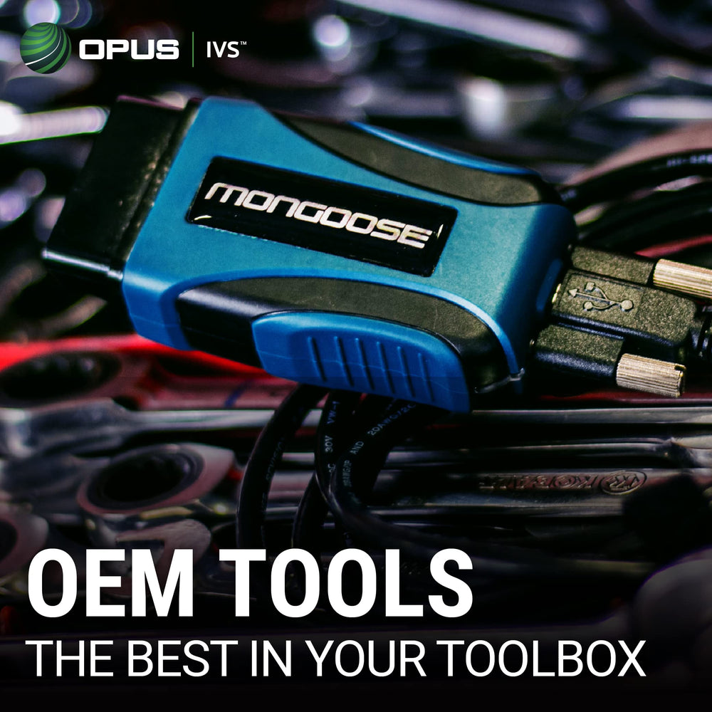 Opus IVS label and port detail showing model info and secure OEM connectivity