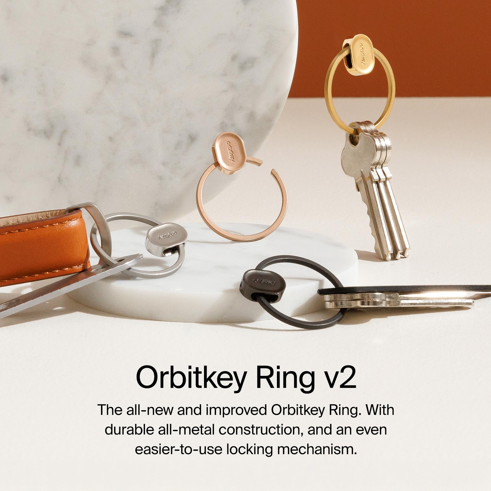 orbitkey Ring V2 locking mechanism close-up demonstrating fast one-handed release