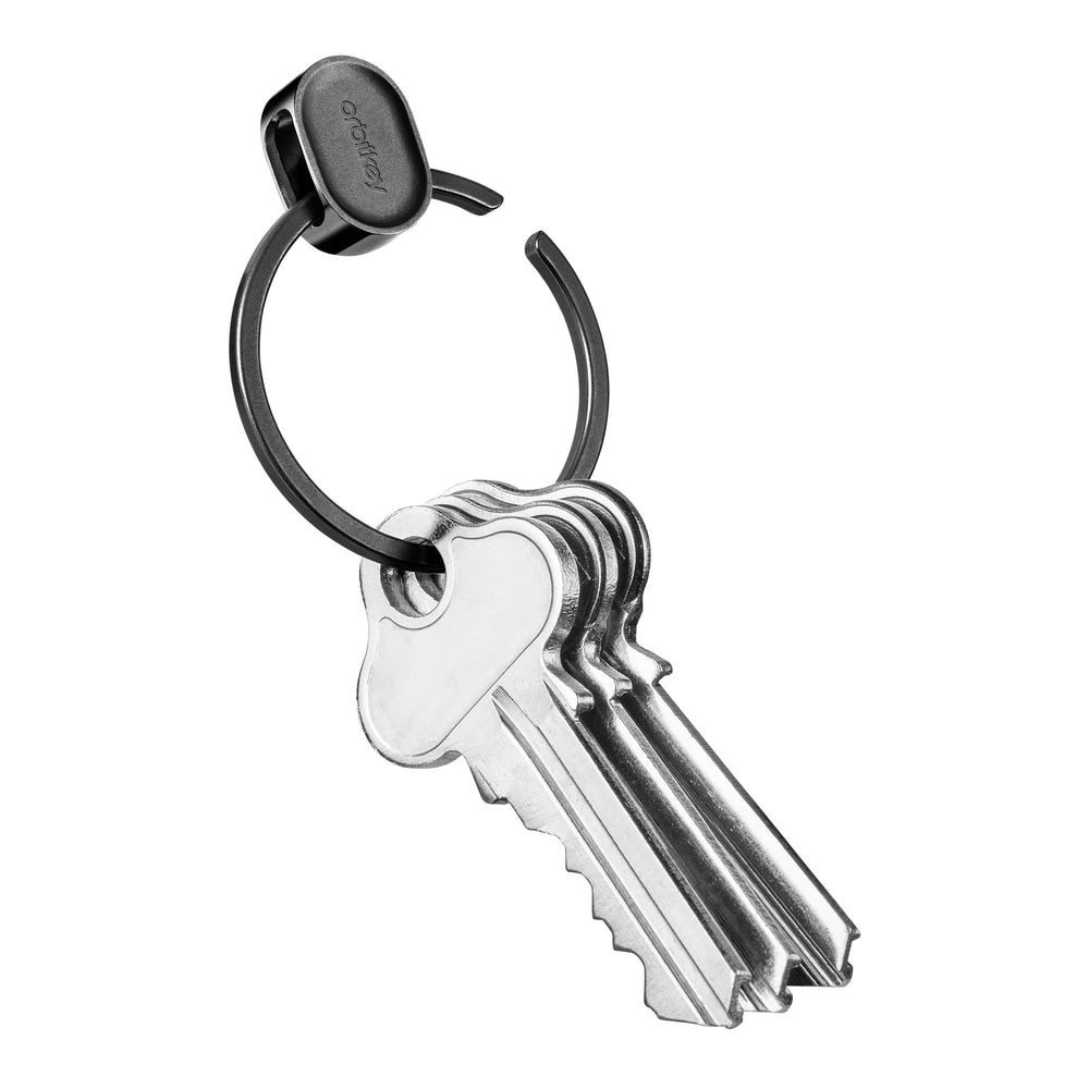 orbitkey Ring V2 open release action illustrating easy key swapping