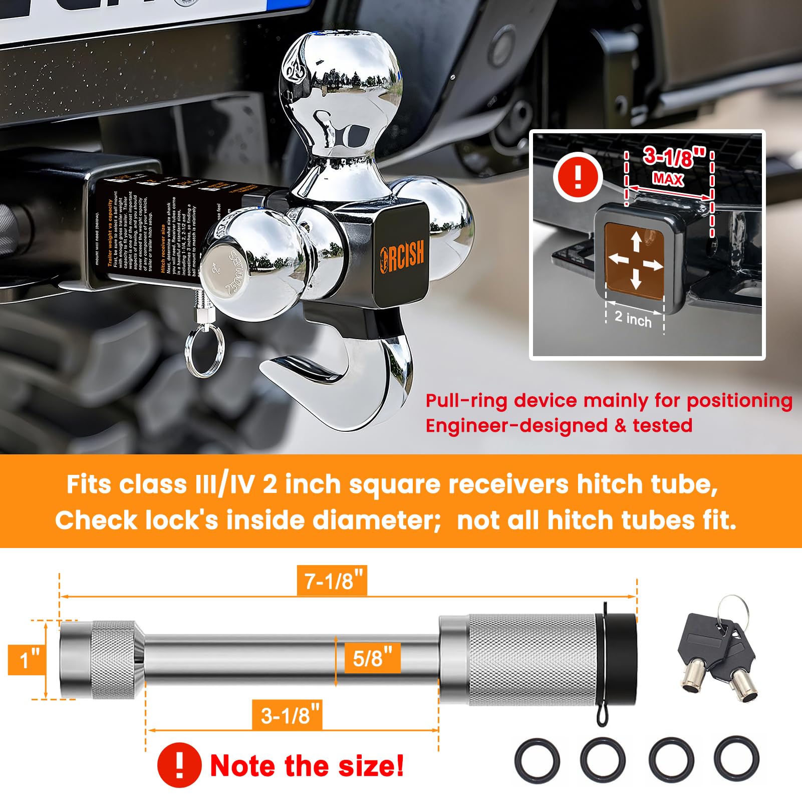 ORCISH locking pull ring and key mechanism showing theft prevention