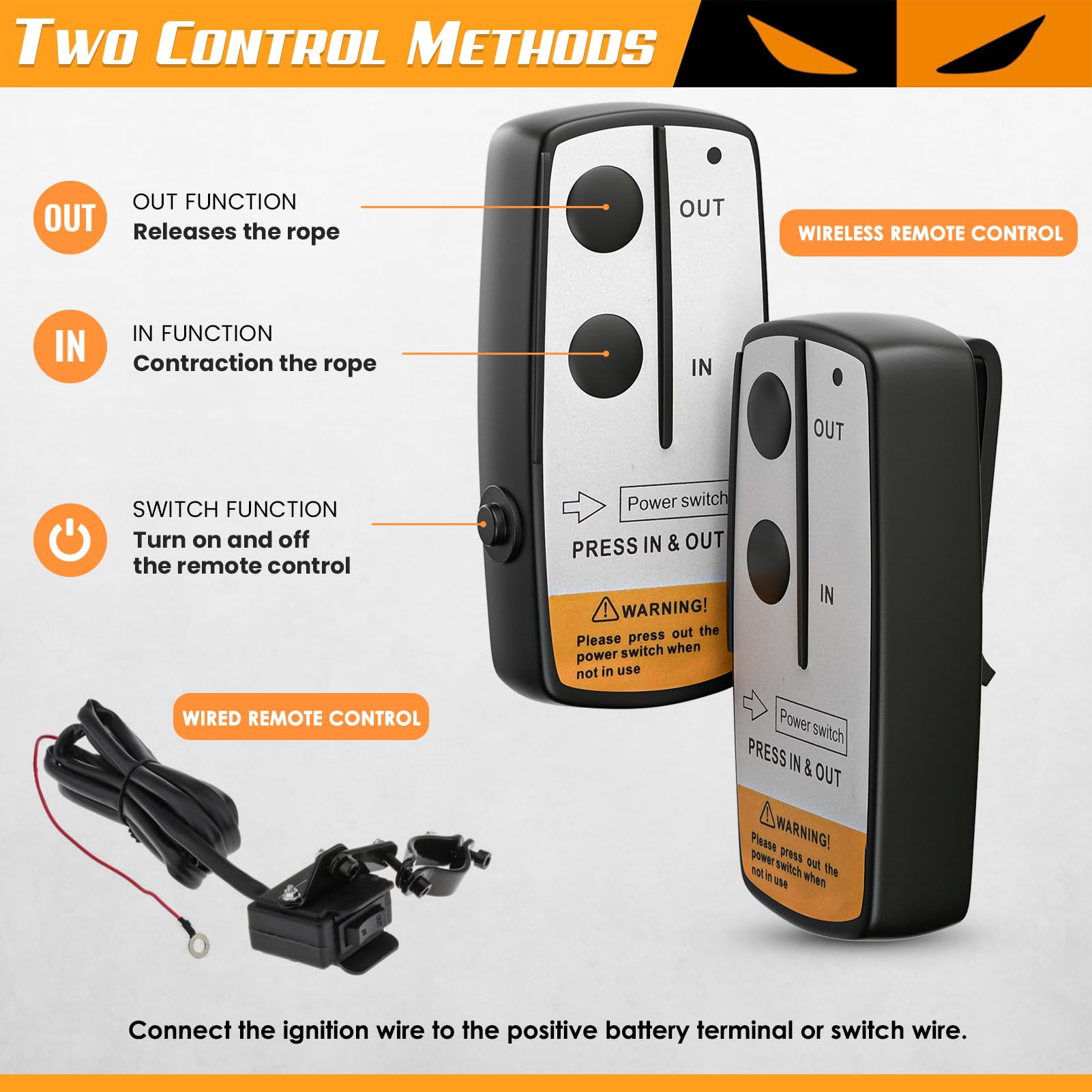 ORCISH wireless remote in hand showing range and control convenience