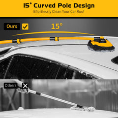 Ordenado telescoping pole fully extended to reach high vehicle areas