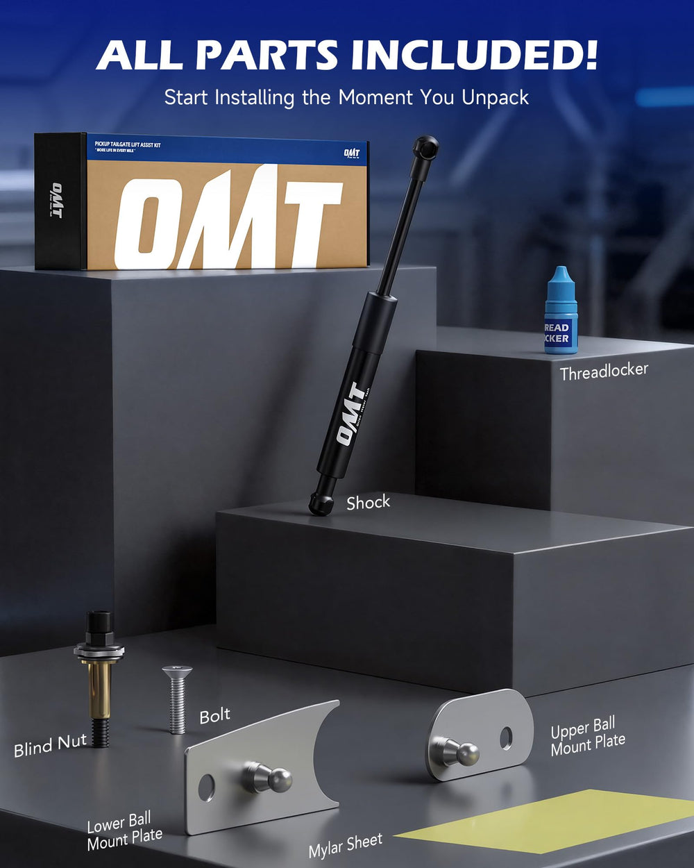 Orion Motor Tech lifestyle image of truck tailgate in use showing safer loading benefits