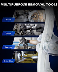 Orion Motor Tech 4-inch puller profile illustrating reach and reinforced arms