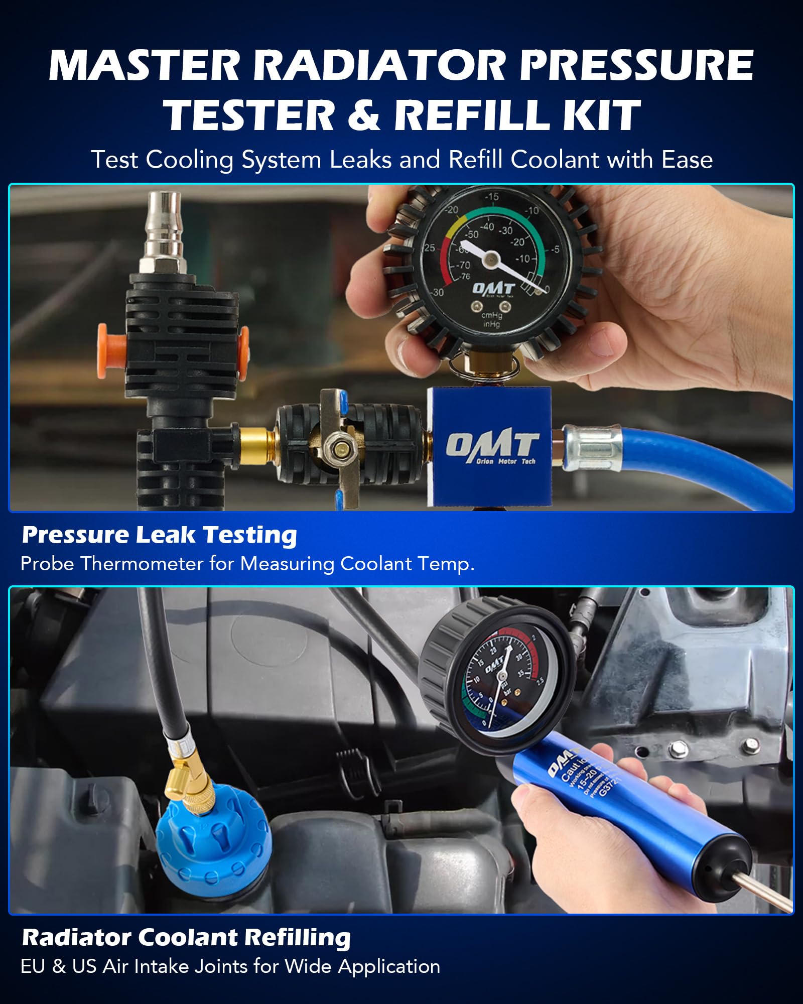 Orion Motor Tech adapter set close-up with clear size markings for fast fit