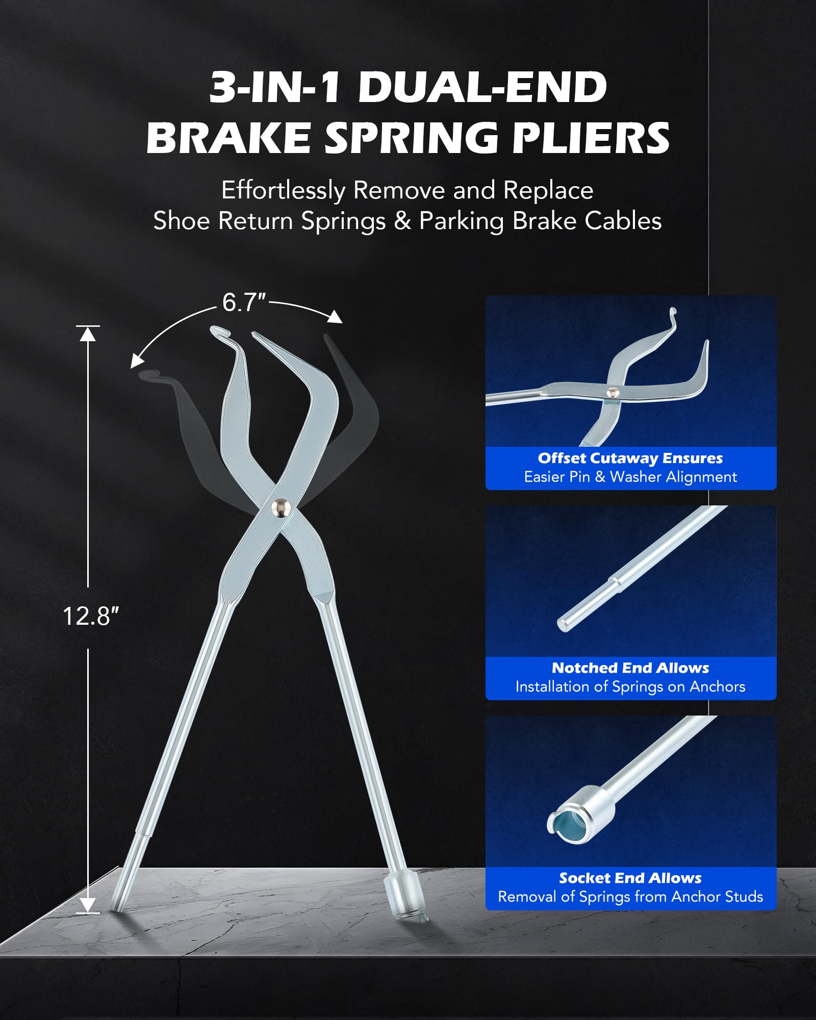 Orion Motor Tech array of eight adjusting spoons showing size range and fit benefit