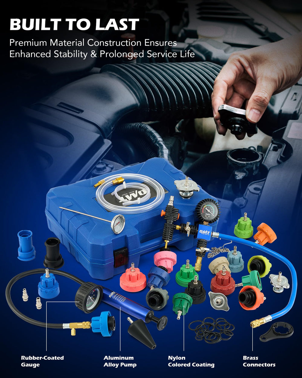 Orion Motor Tech brass fittings and spare O-rings showing durable materials