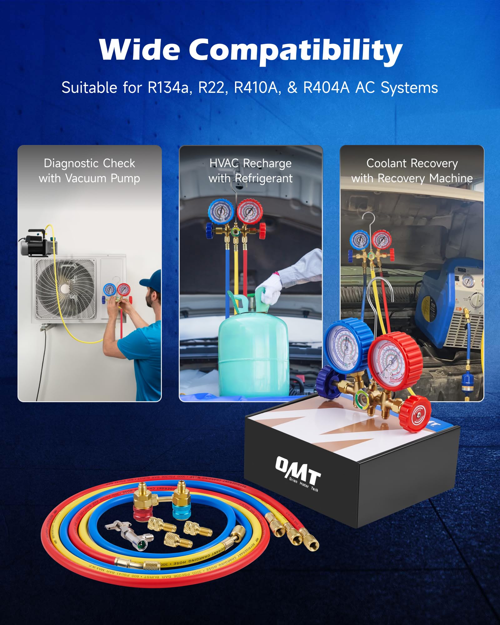 Orion Motor Tech self-sealing can tap and adapters for safe charging