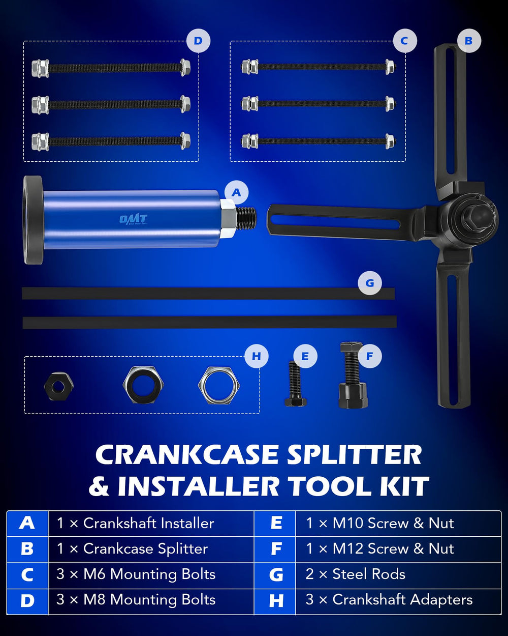 Orion Motor Tech close-up of the 360-degree adjustable arms highlighting pivot points and secure fit to bolt patterns