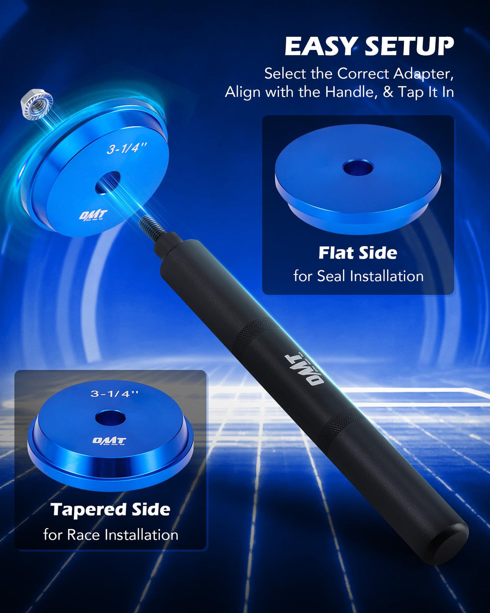 Orion Motor Tech knurled handle close-up providing secure grip for accurate strikes
