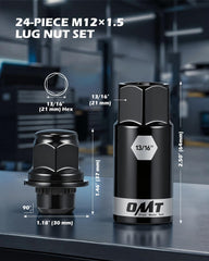 Orion Motor Tech close-up of lug nut threads showing precise machining and secure fit