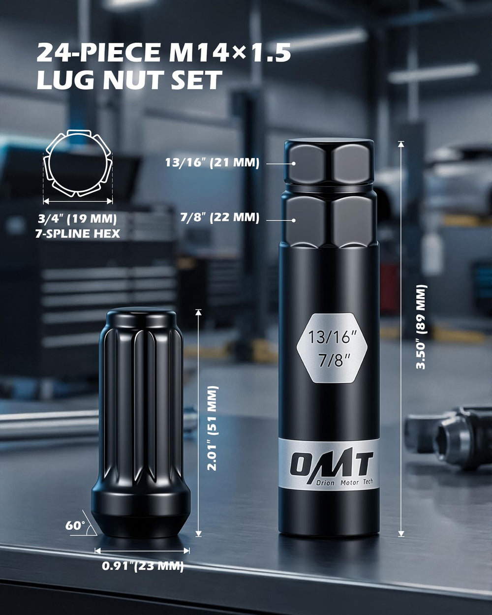 Orion Motor Tech close-up of lug nut threads showing precise machining benefit: accurate fitment