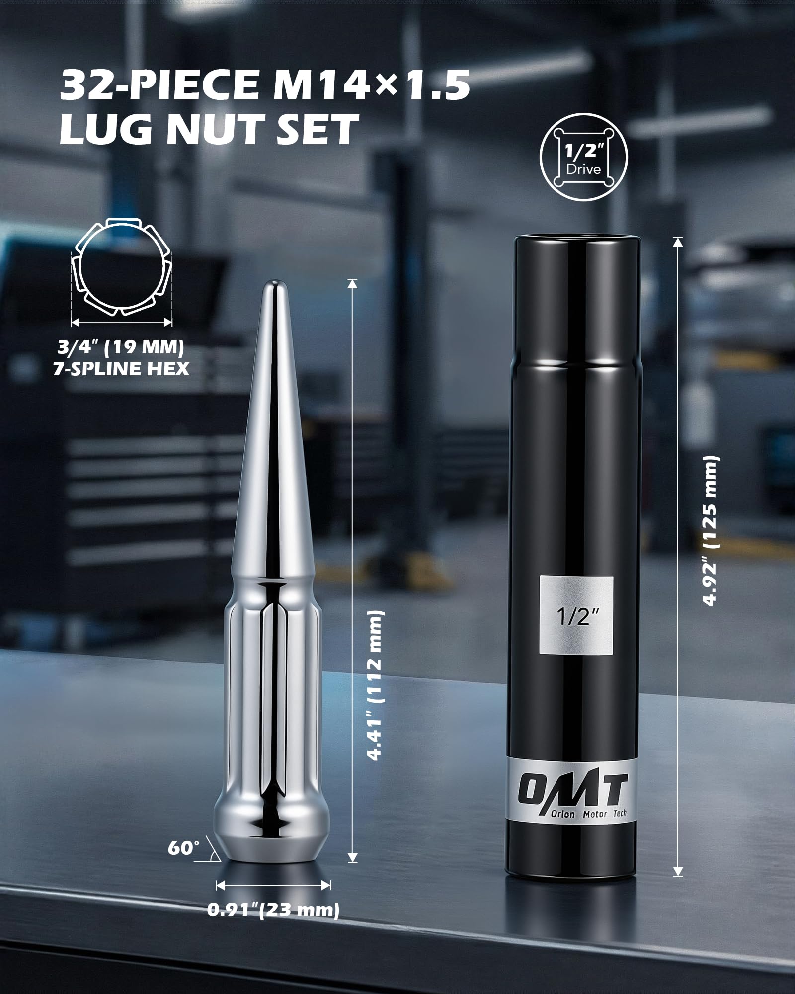 Orion Motor Tech close-up of M14x1.5 thread detail demonstrating precise fit