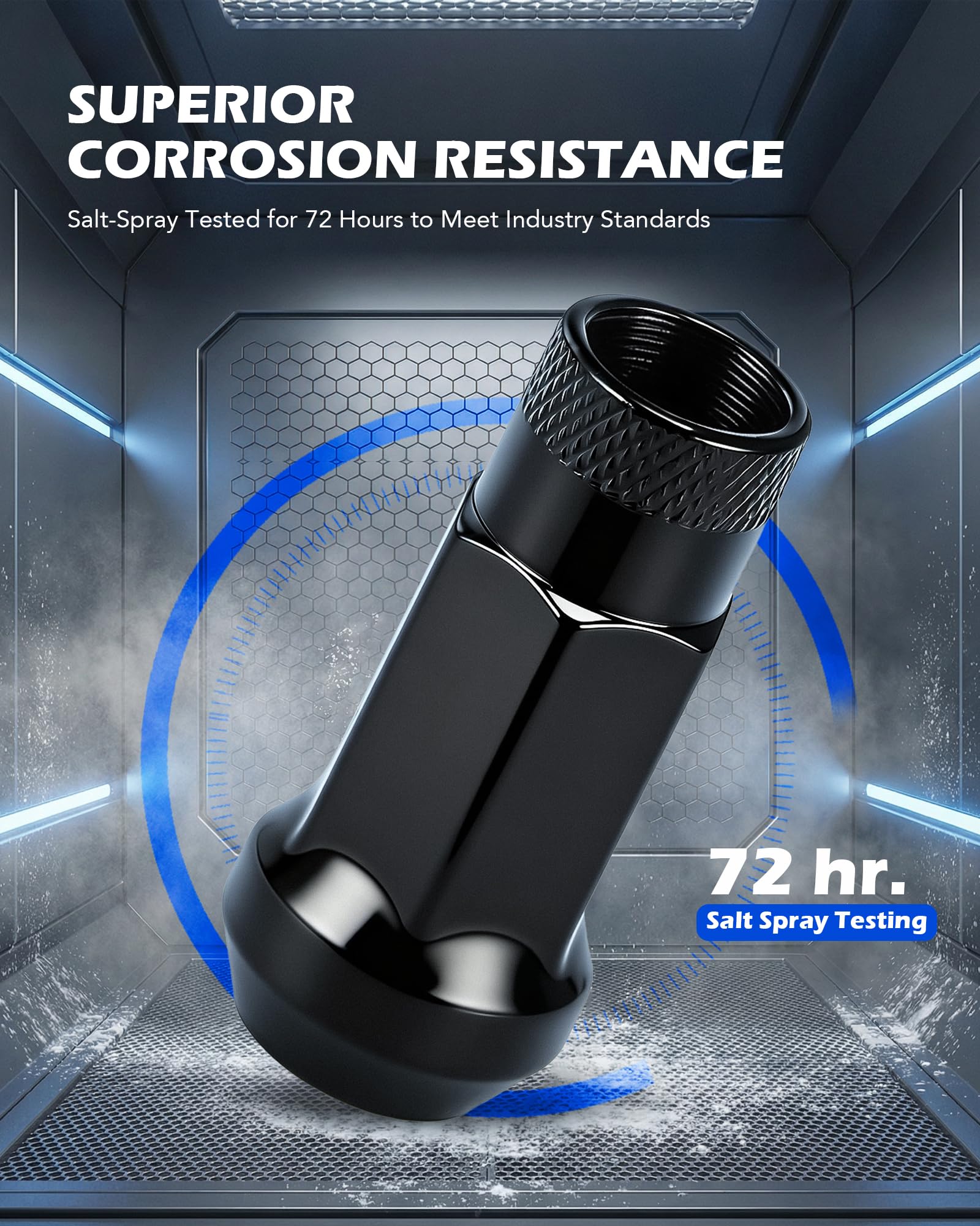 Orion Motor Tech side view of cone seat profile demonstrating correct 60° fit and secure seating