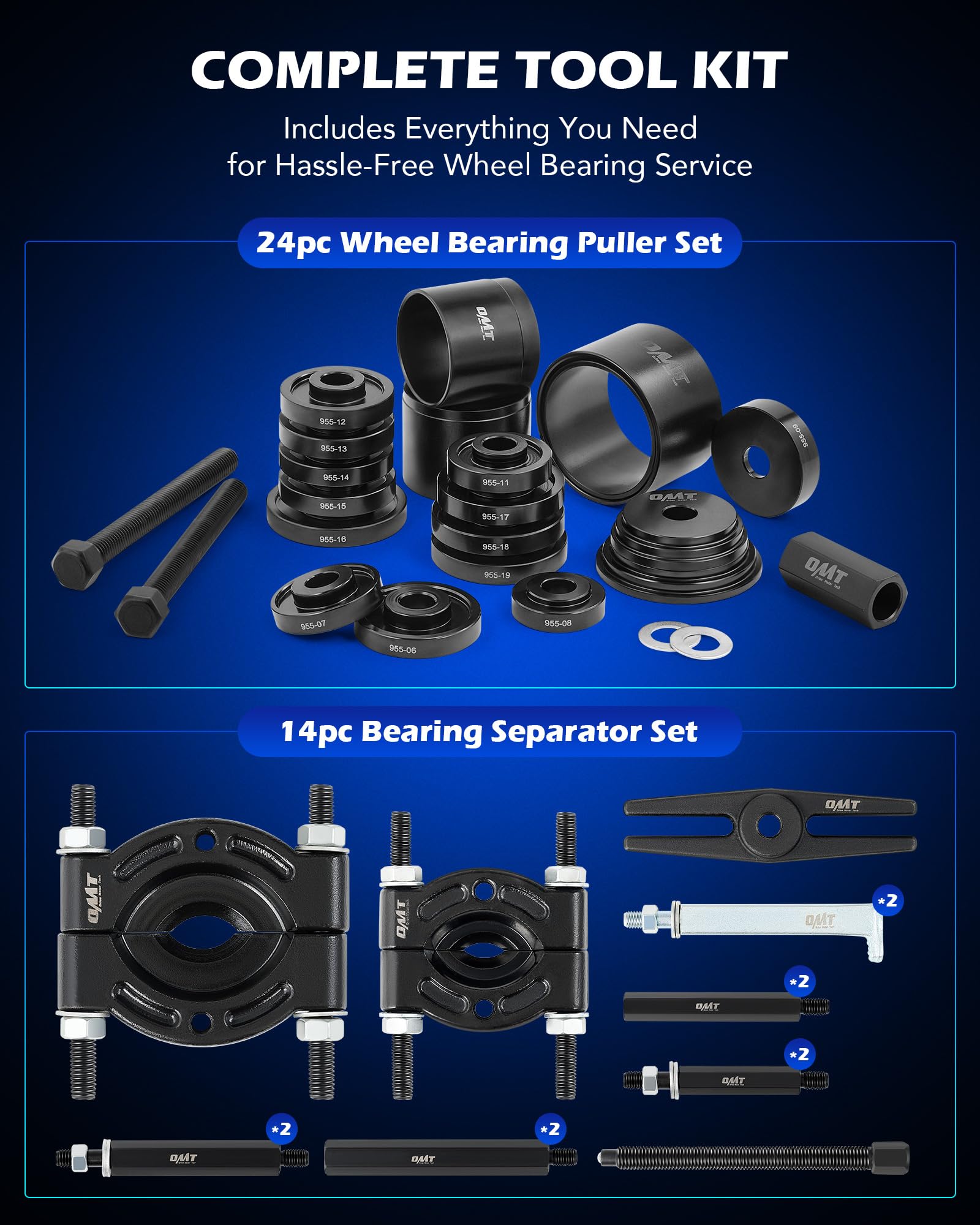 Orion Motor Tech forcing screw and yoke closeup demonstrating durable steel construction