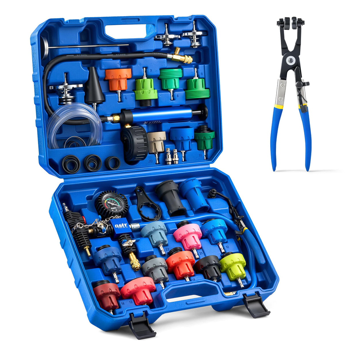 Orion Motor Tech front case view showing full 34-piece kit and portability
