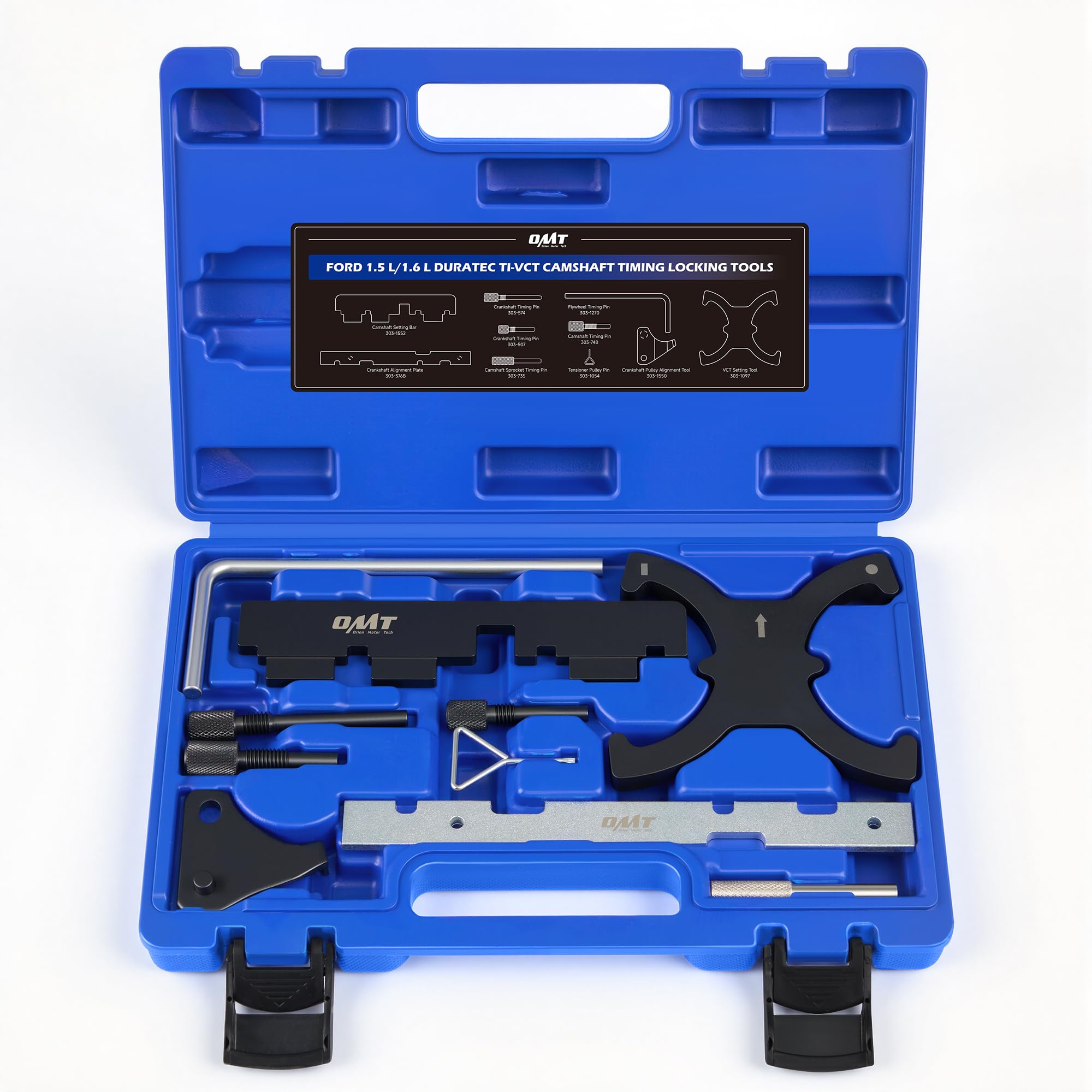 Orion Motor Tech front case view showing organized timing kit, fast access