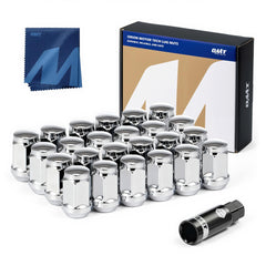 Orion Motor Tech front view of 24 lug nuts kit showing completeness and fit benefit